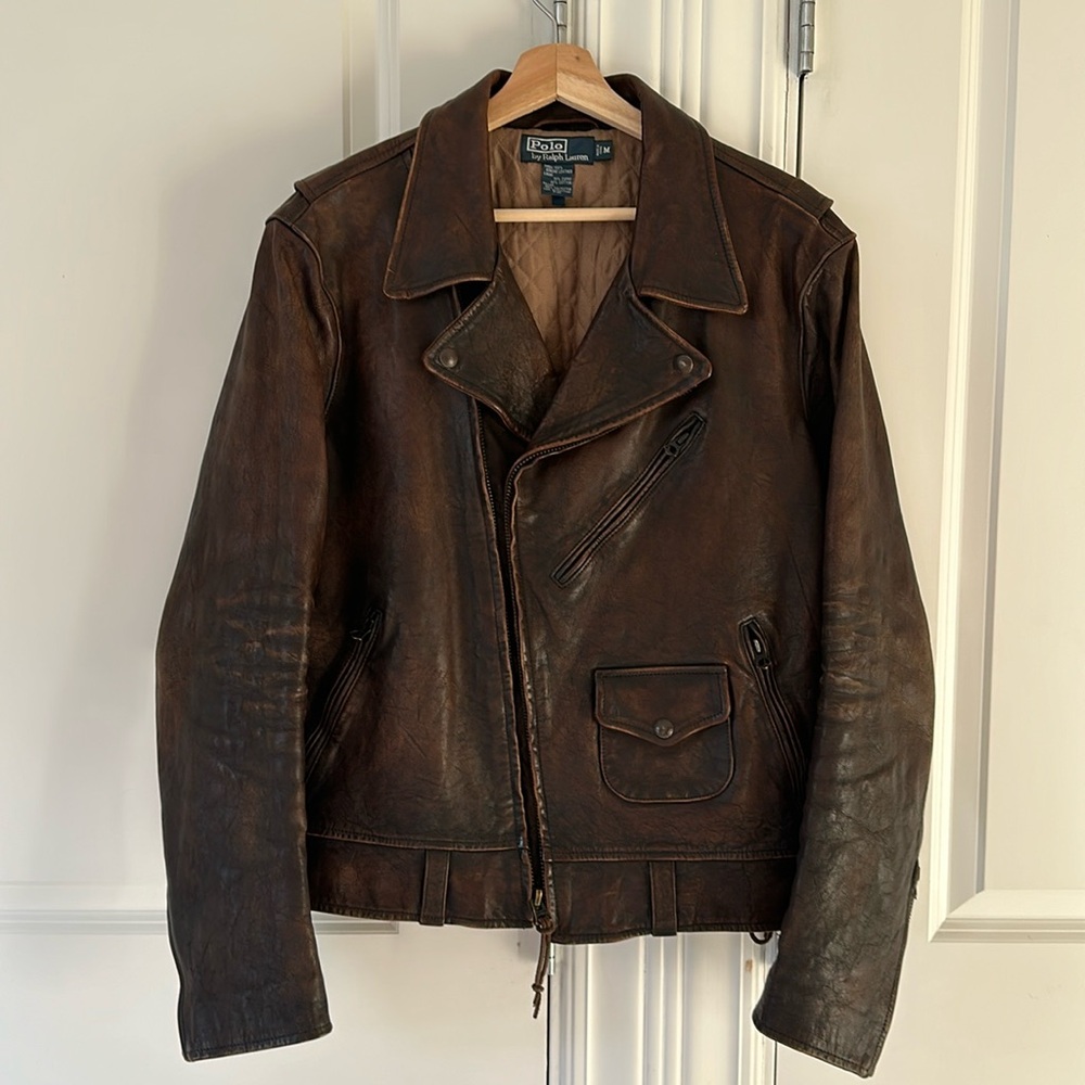 Leather Jacket by Polo Ralph Lauren size M